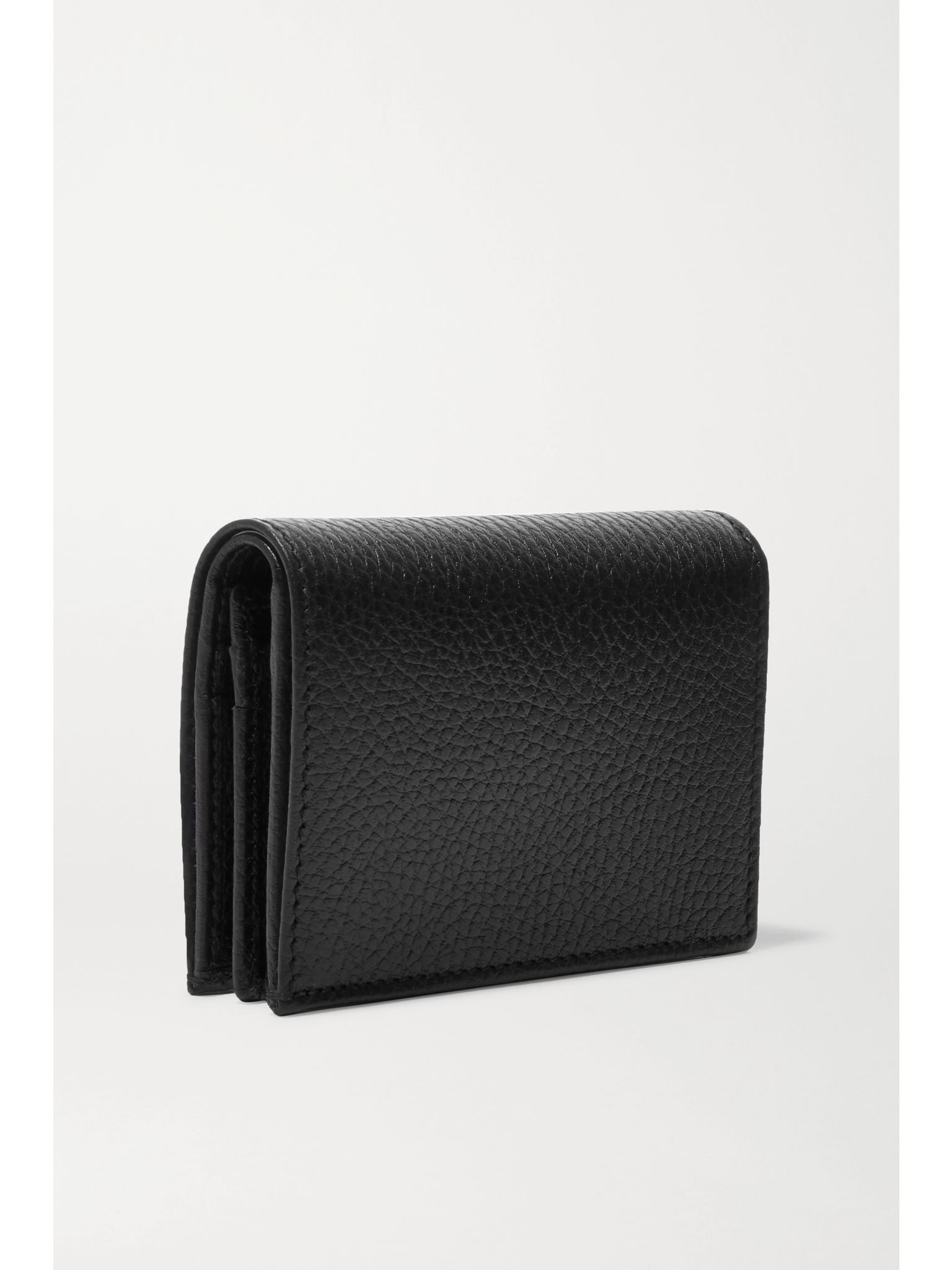 + NET SUSTAIN Marmont Petite textured-leather wallet Black - 3