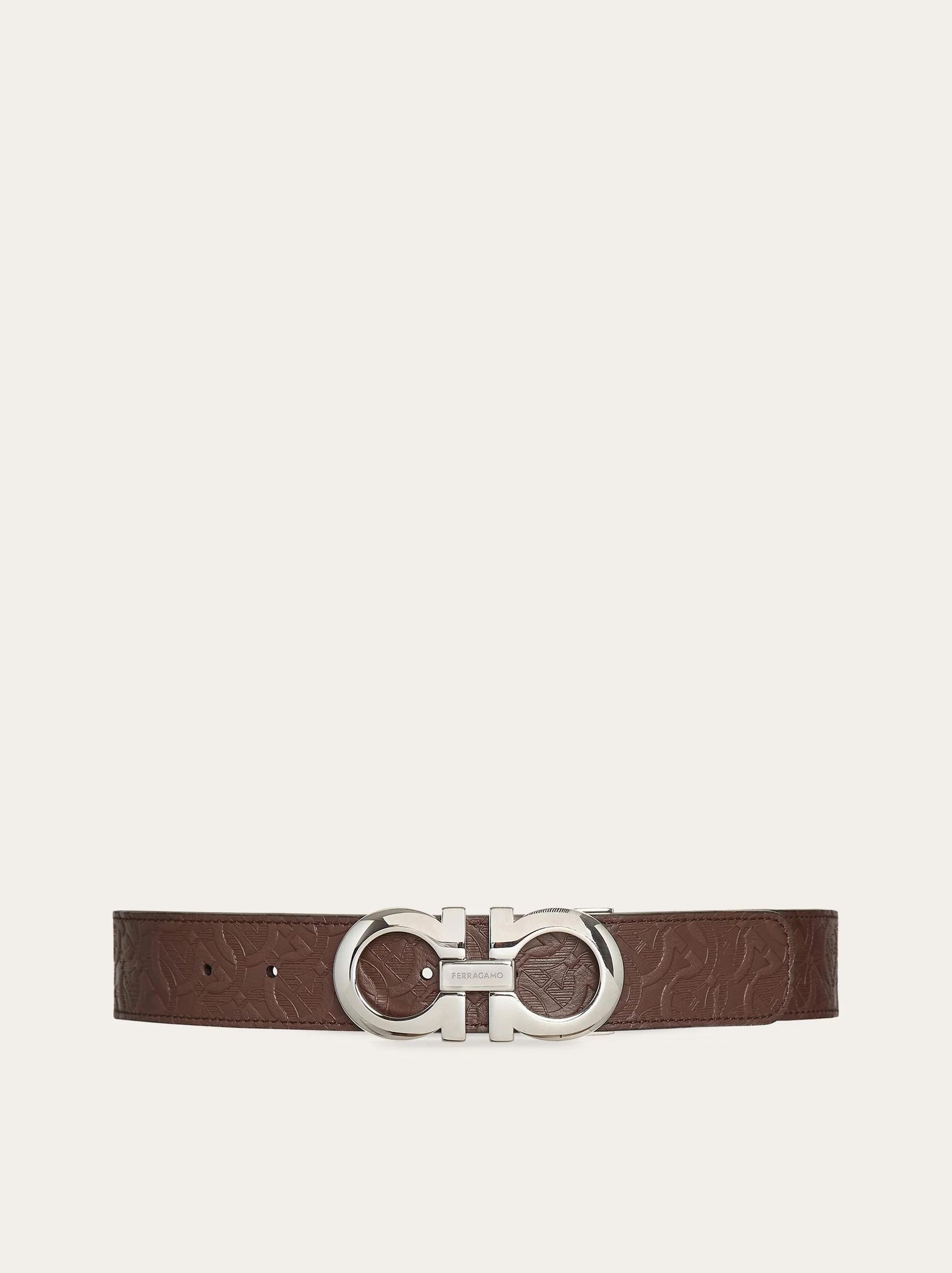 Reversible and adjustable Gancini belt - 1