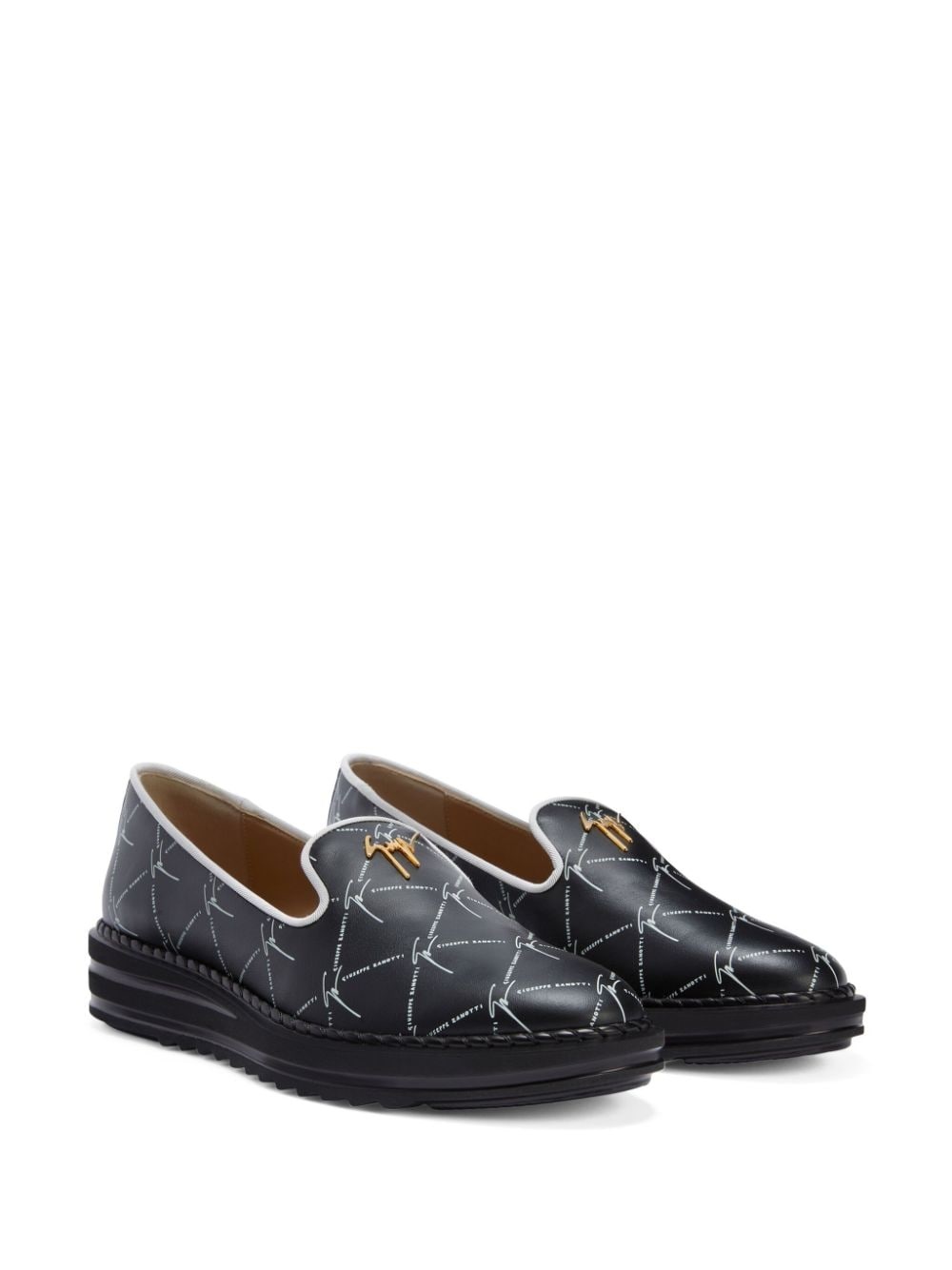 Tim logo-lettering loafers - 2