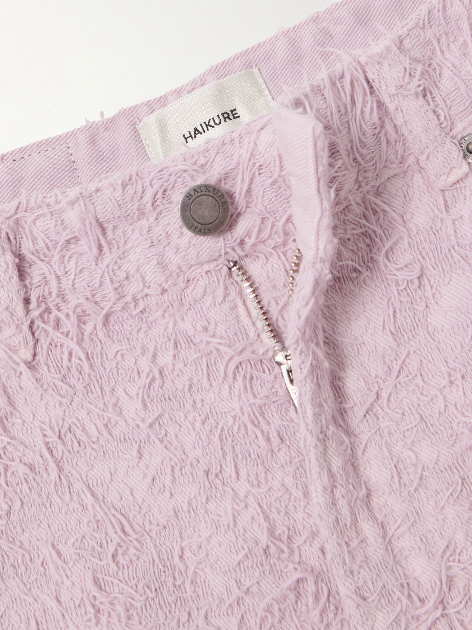 Bibi brushed high-rise barrel-leg jeans Pink - 4