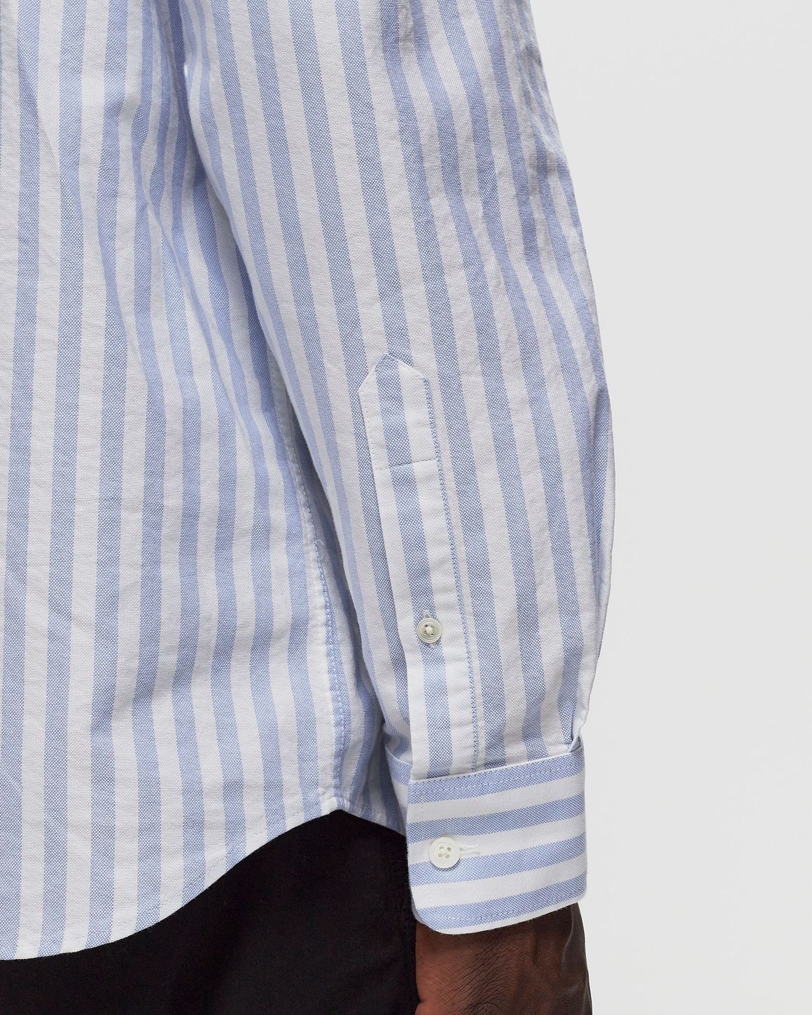 Regular fit striped Oxford cotton shirt - 4