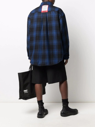 VETEMENTS checked shirt jacket outlook