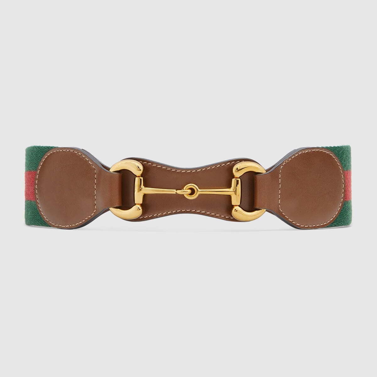 Web belt with leather and Horsebit - 1