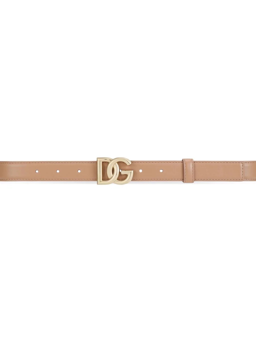 DG logo-buckle leather belt - 3