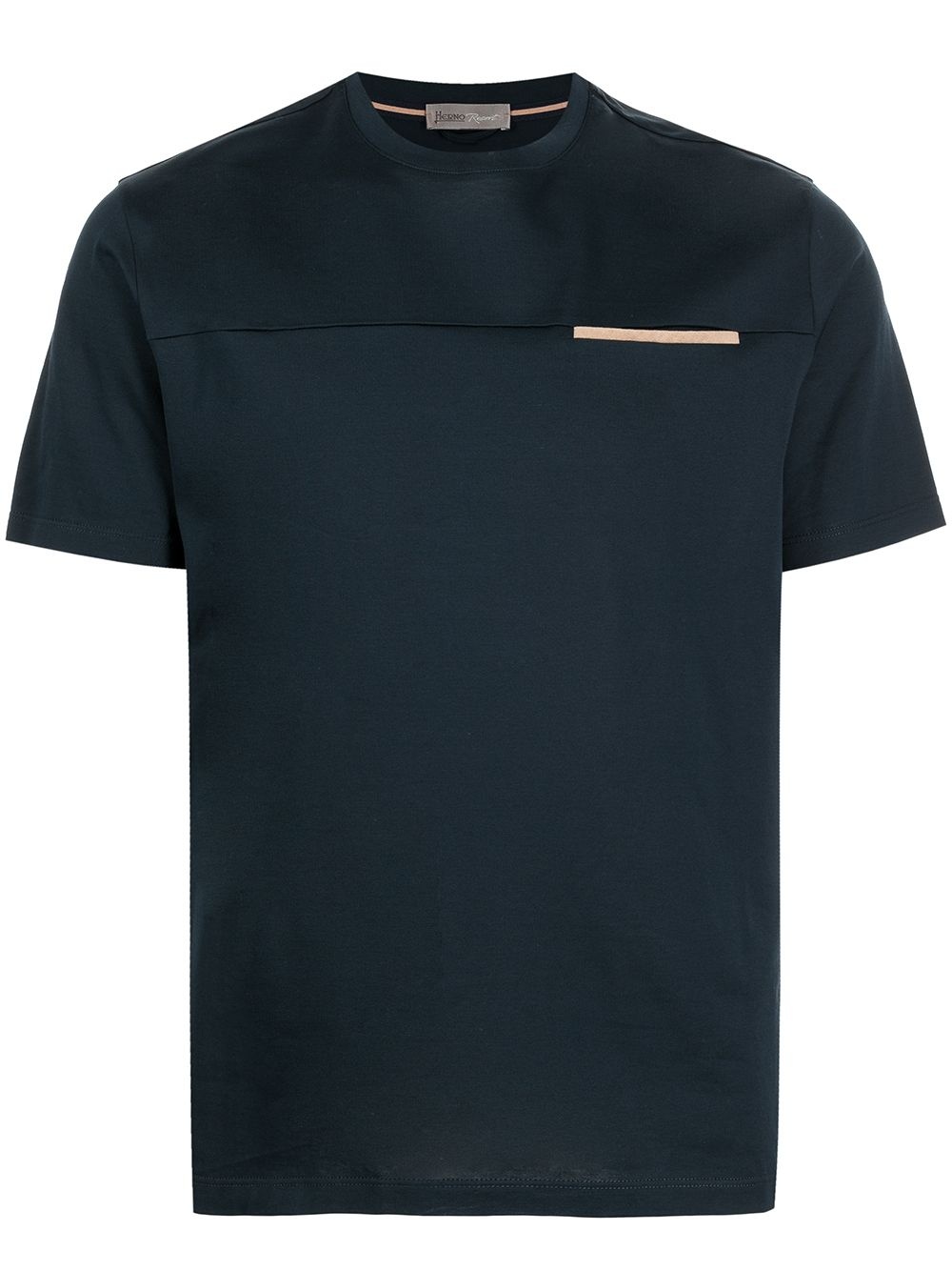 contrast-trim short-sleeve T-shirt - 1