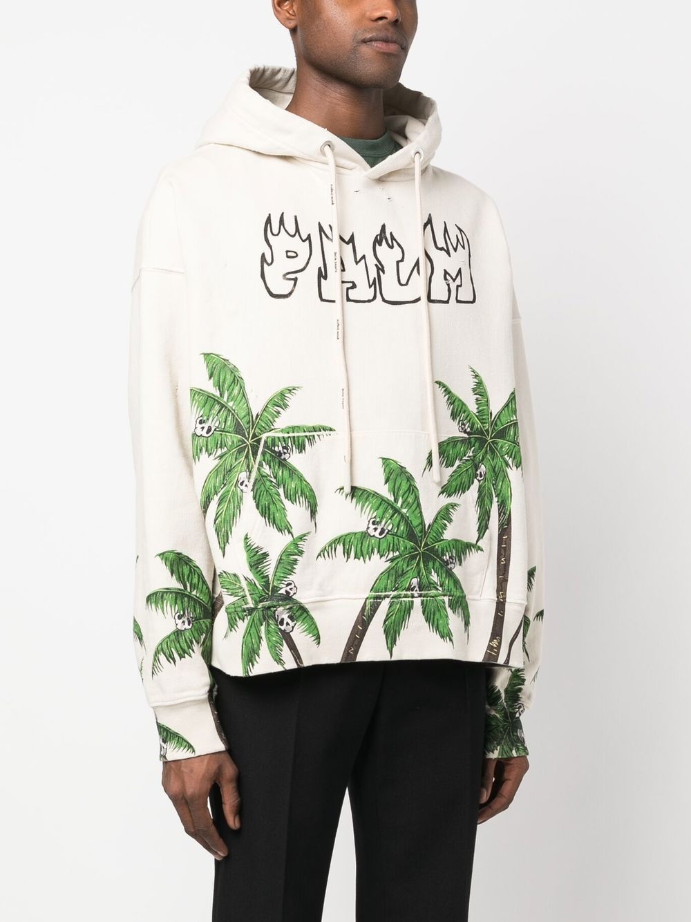logo-print long-sleeve hoodie - 3