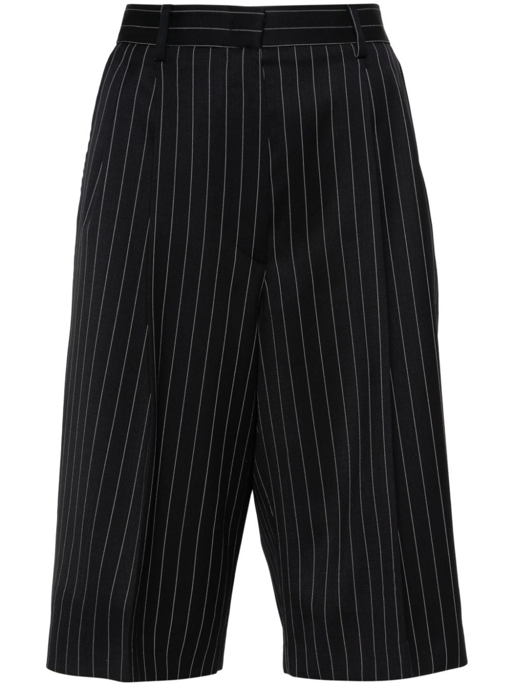 pinstripe tailored shorts - 1