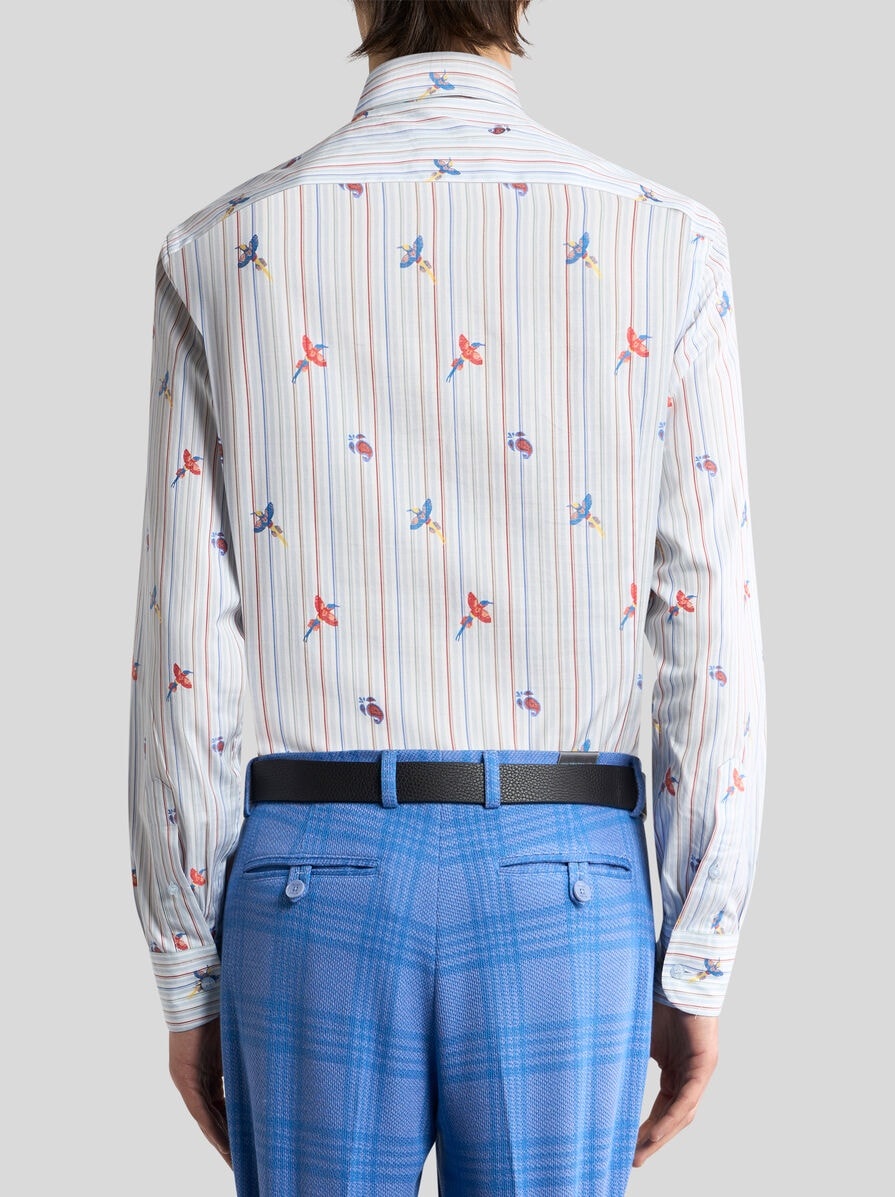 ARCHIVE TIE COTTON JACQUARD SHIRT - 5