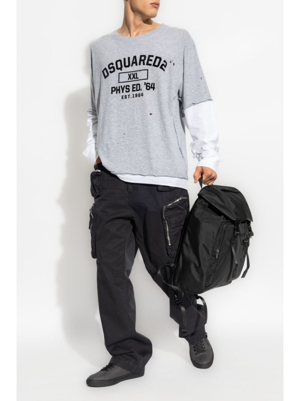 multi-pocket tapered trousers - 2