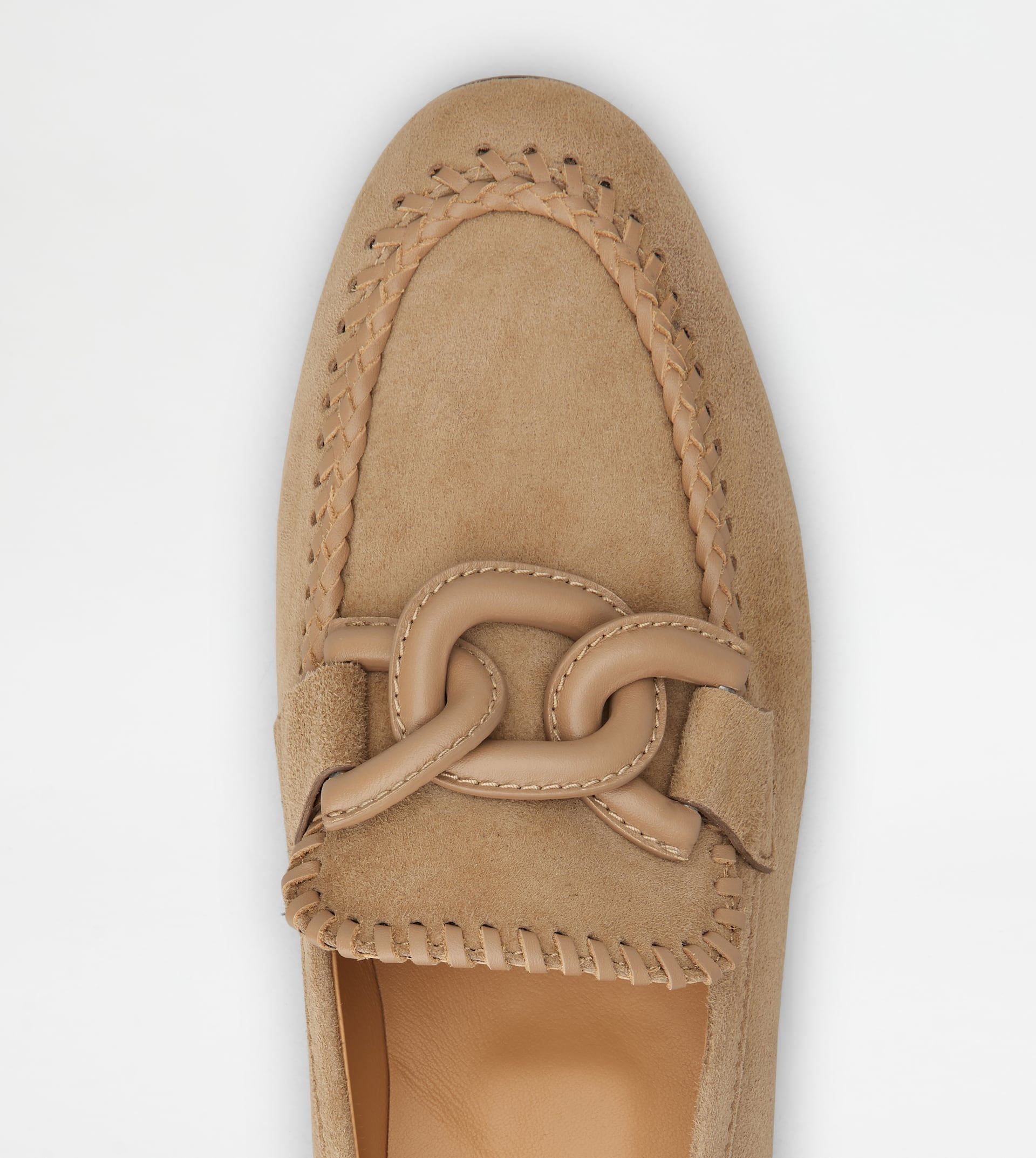 KATE LOAFERS IN LEATHER - BEIGE - 4