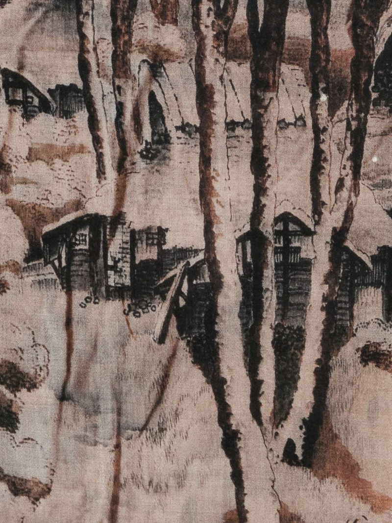 Pierre-Louis Mascia EUCLIDES fringed patterned scarf outlook