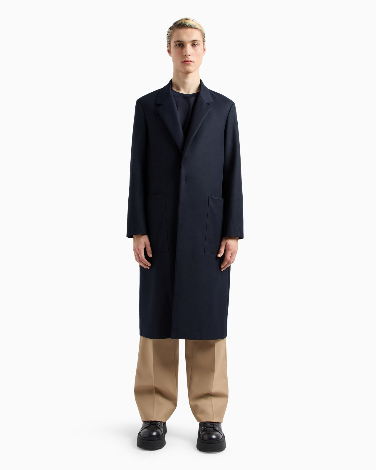 Single-breasted trench coat in a heavyweight, virgin wool-blend gabardine - 2