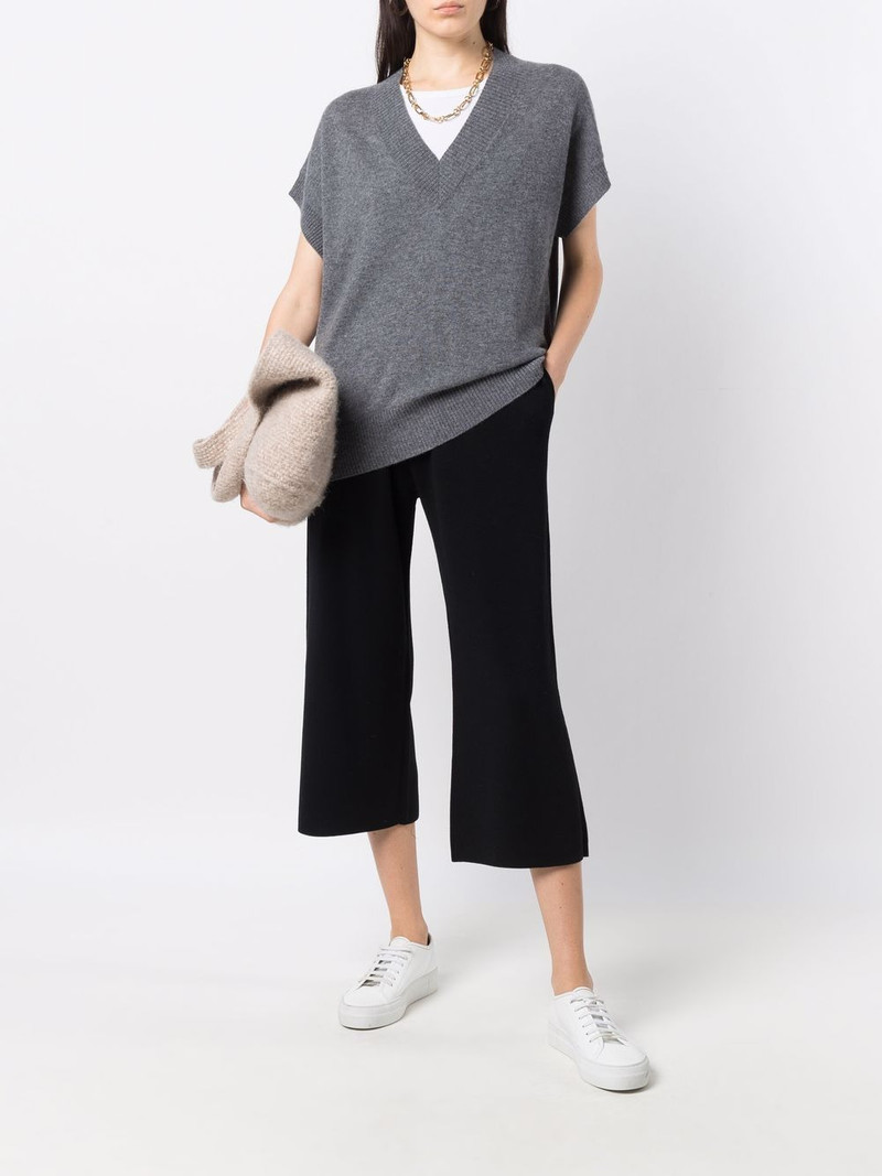 Allude cropped wide-leg wool trousers outlook
