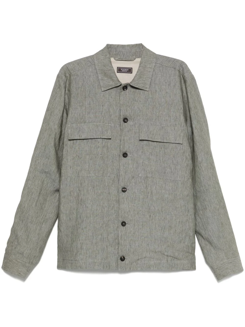mélange-effect shirt jacket - 1
