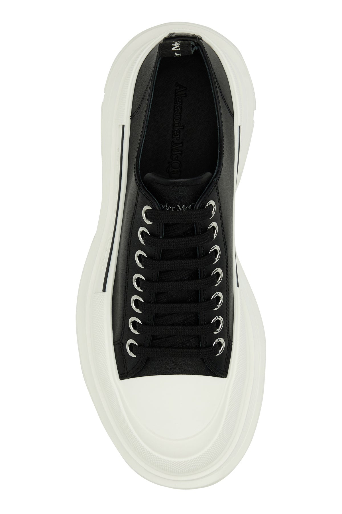 Black nappa leather Tread Slick sneakers - 4