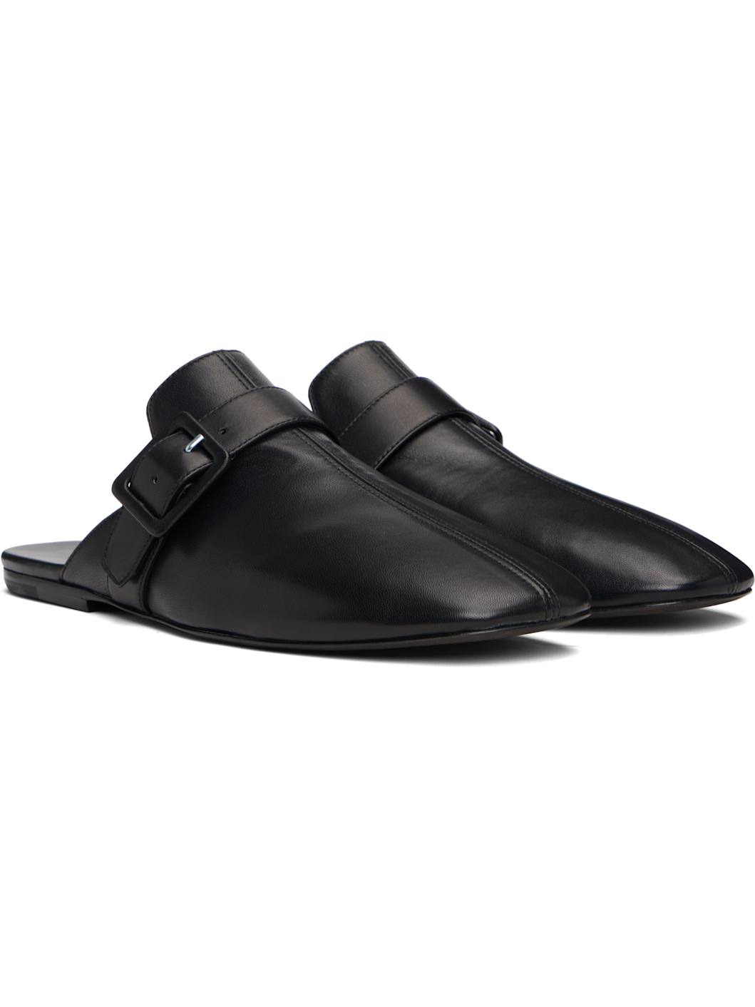 Black Leather Loafers - 4