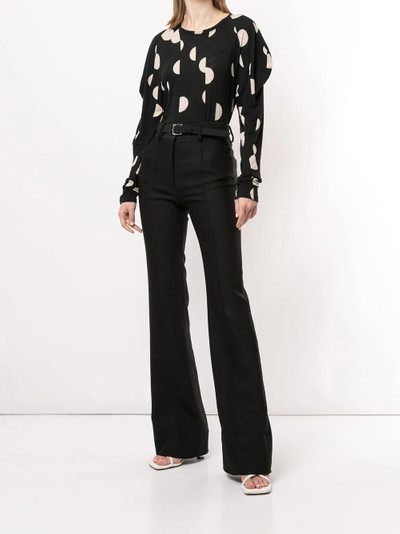 Proenza Schouler circle print long-sleeve top outlook