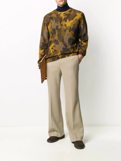 Etro printed wool knit jumper outlook