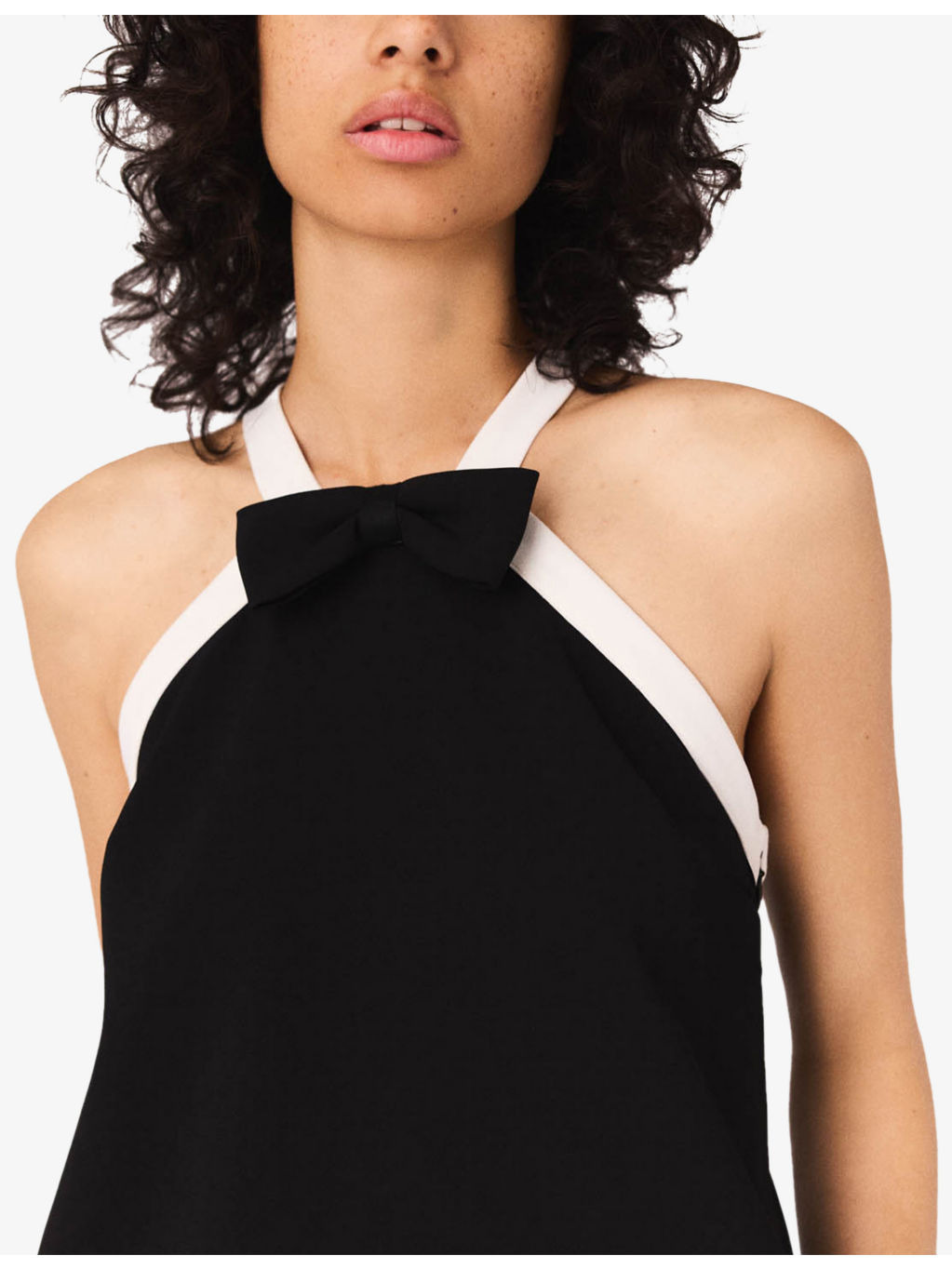 Tuxedo Halter-Neck Stretch-Crepe Mini Dress - 3