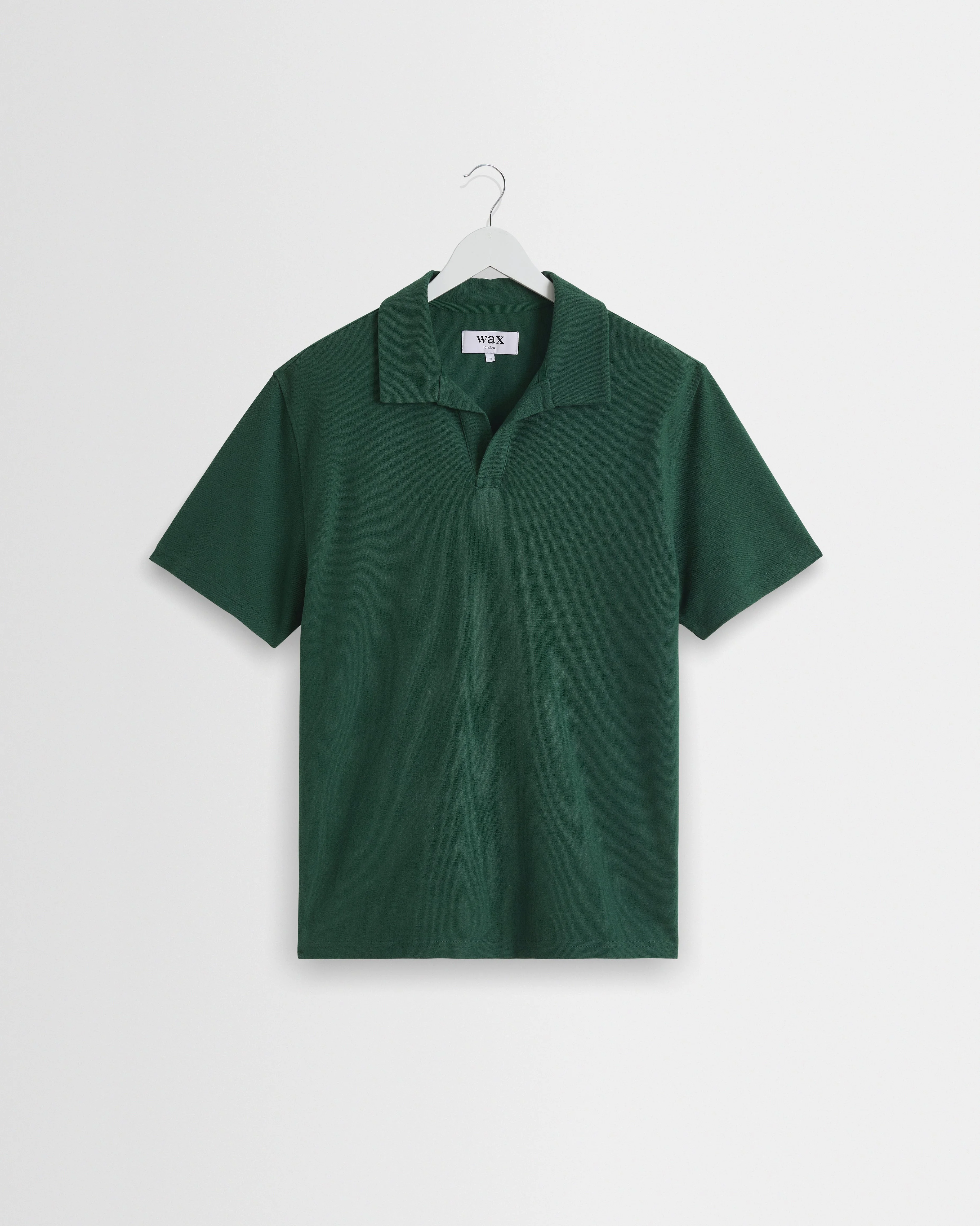 Atwood - Dark Green Textured Organic Cotton Polo Shirt - 1