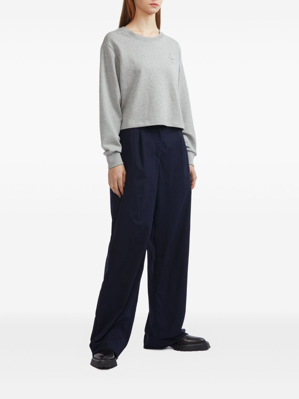 anchor-embroidered sweatshirt - 2