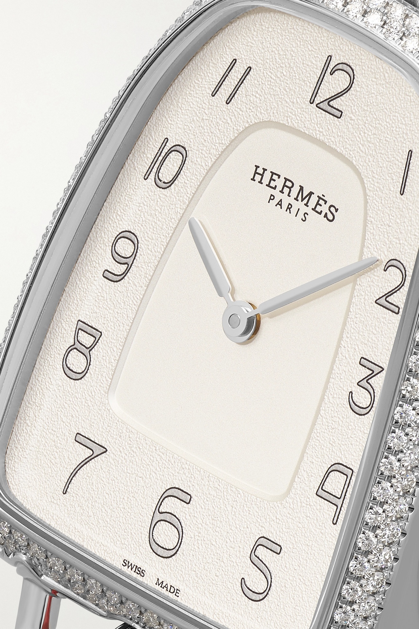 Galop d’Hermès 26mm medium stainless steel, alligator and diamond watch - 5