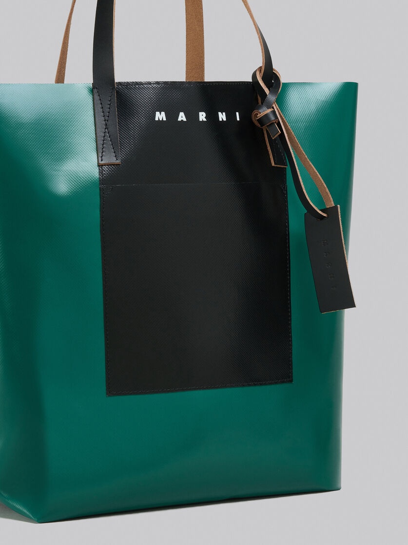TRIBECA SHOPPING BAG IN GREEN AND BLACK - 5