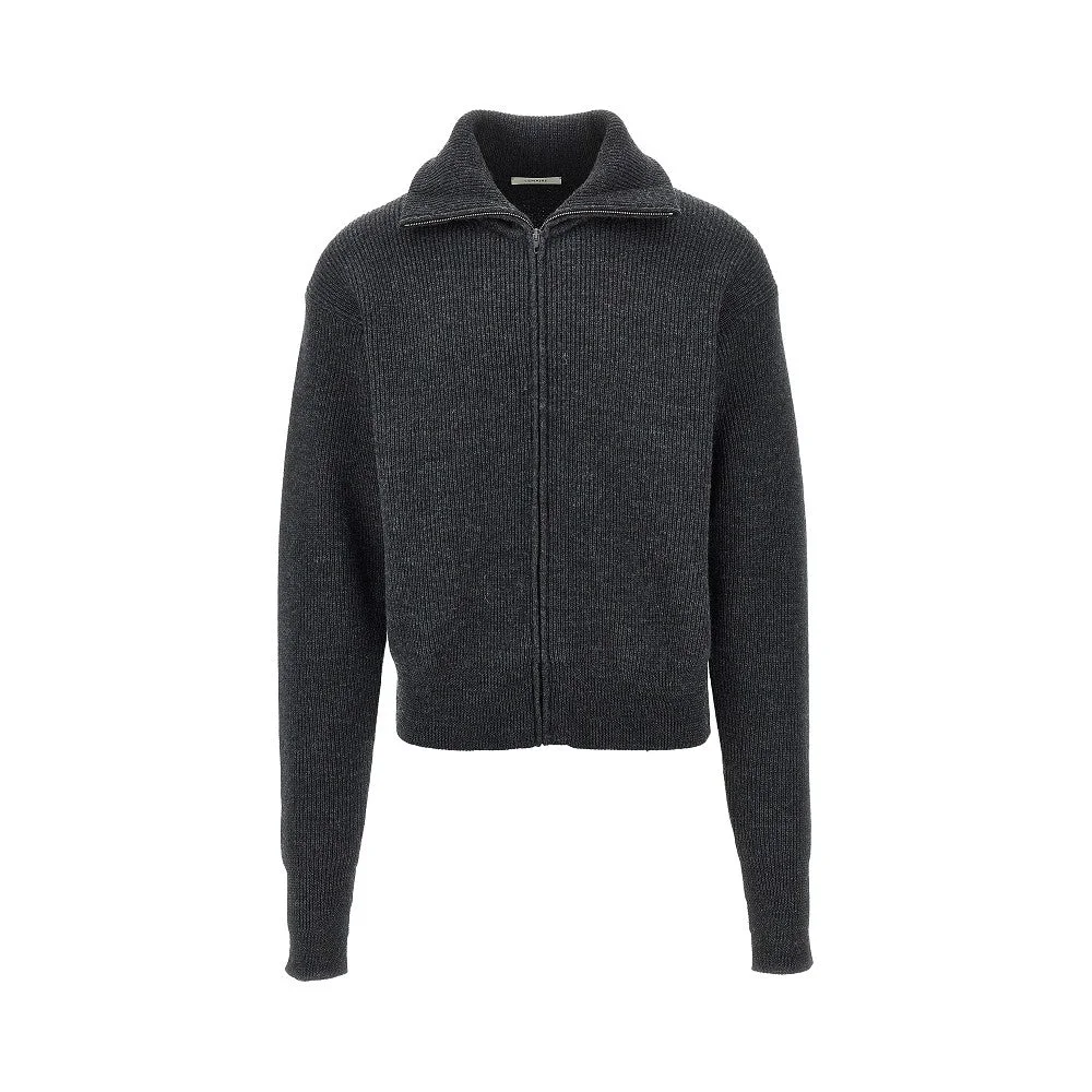 Lemaire Virgin Wool Full-zip Cardigan Grey Men - 1