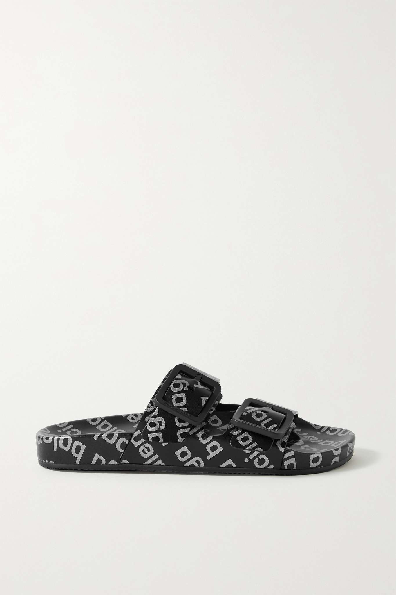 Mallorca printed leather slides - 1