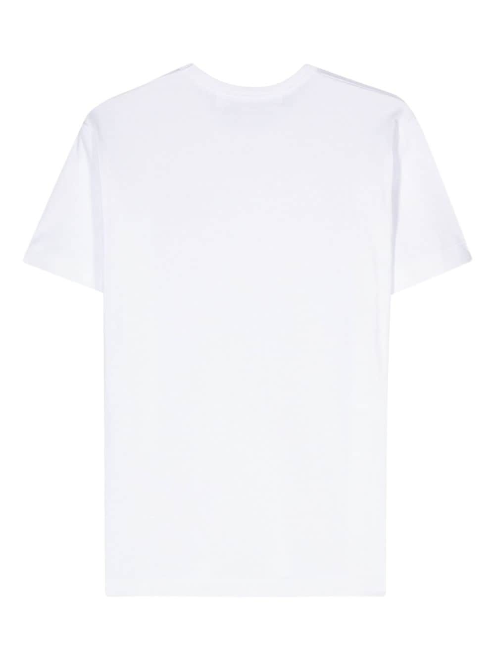 heart-patch cotton T-shirt - 2
