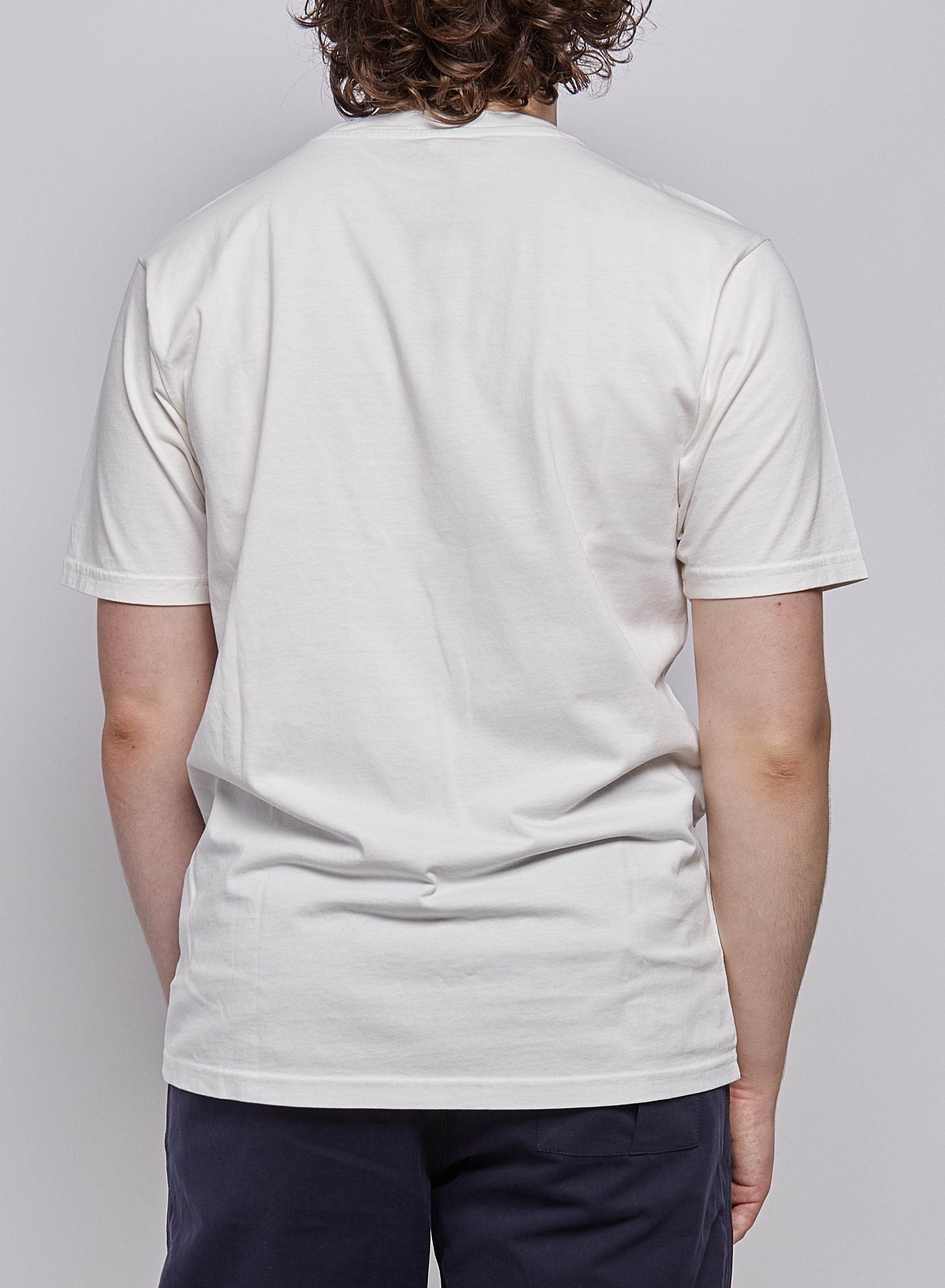 Classic Relaxed Fit Tee in Stone Wash White - 4