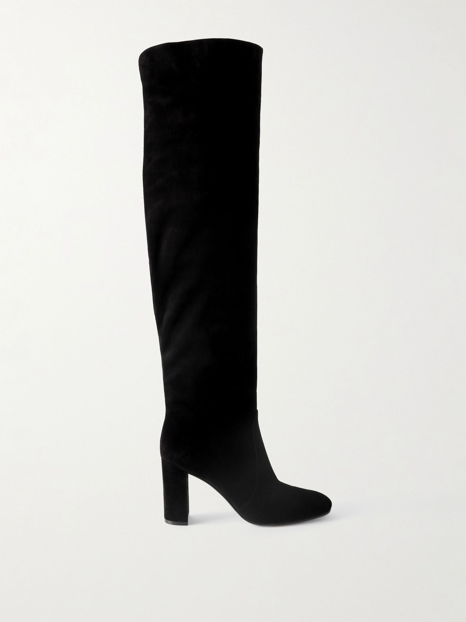 85 over-the-knee suede boots Black - 1