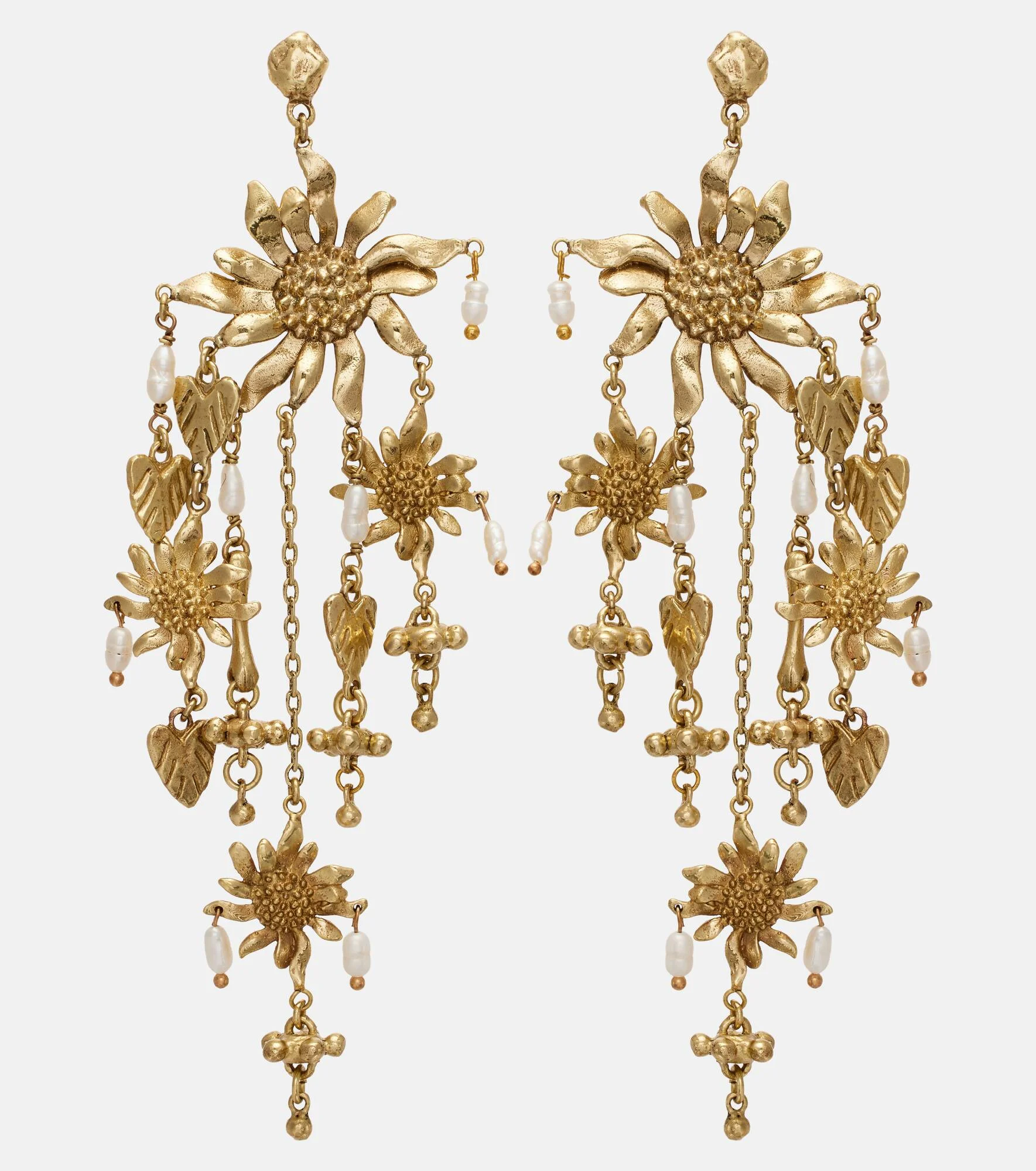 Drop earrings with freshwater pearls - 1