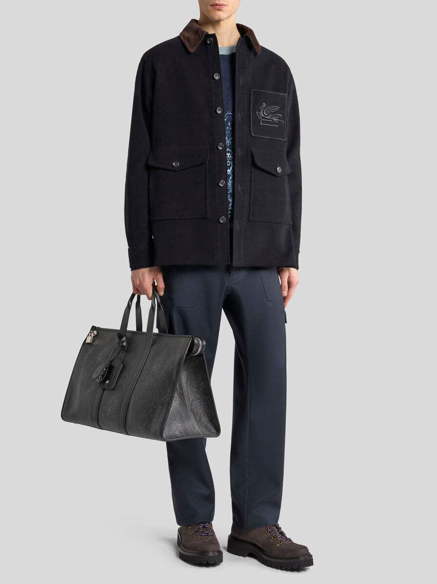 WOOL CARGO TROUSERS - 4