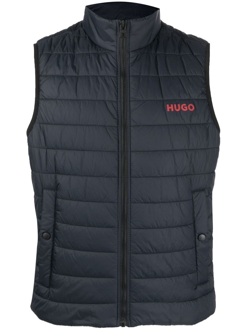 logo-printed padded gilet 1