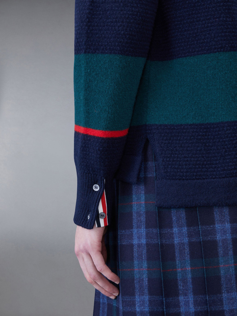 Rugby Stripe Merino 4-Bar Crew Neck Pullover 6