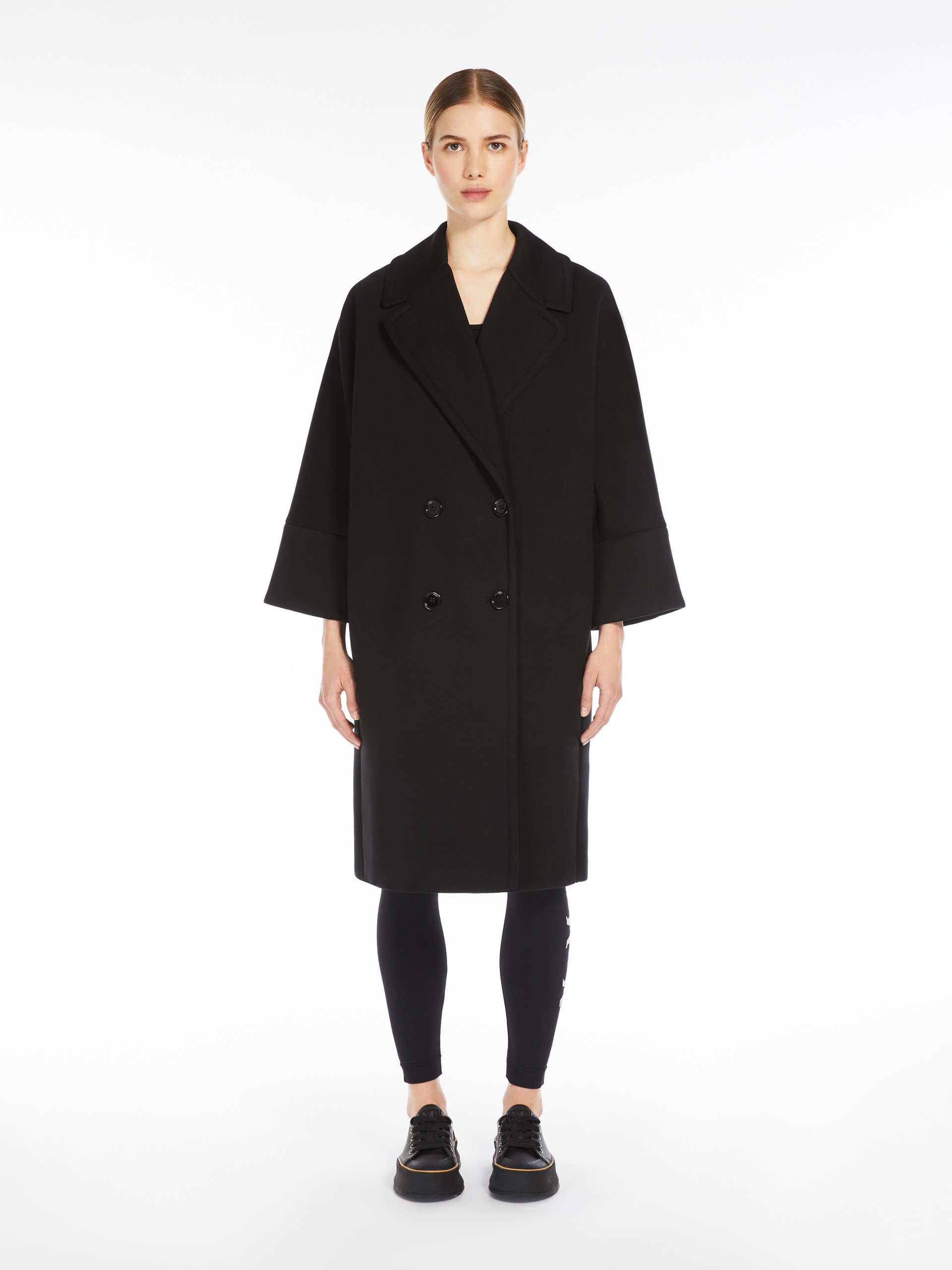 MARICA Double-breasted coat in scuba jersey - 3