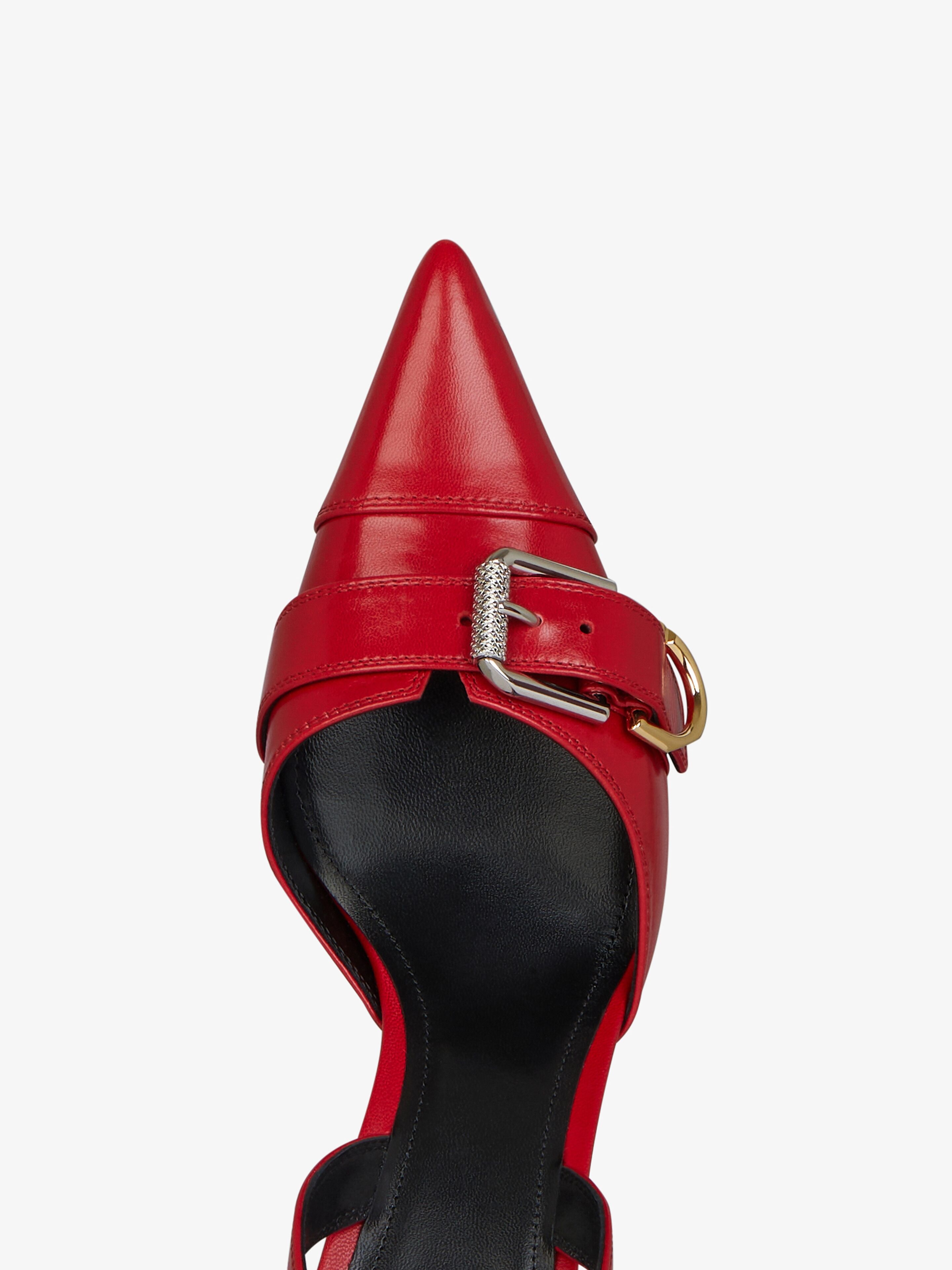 VOYOU SLINGBACKS IN LEATHER - 4