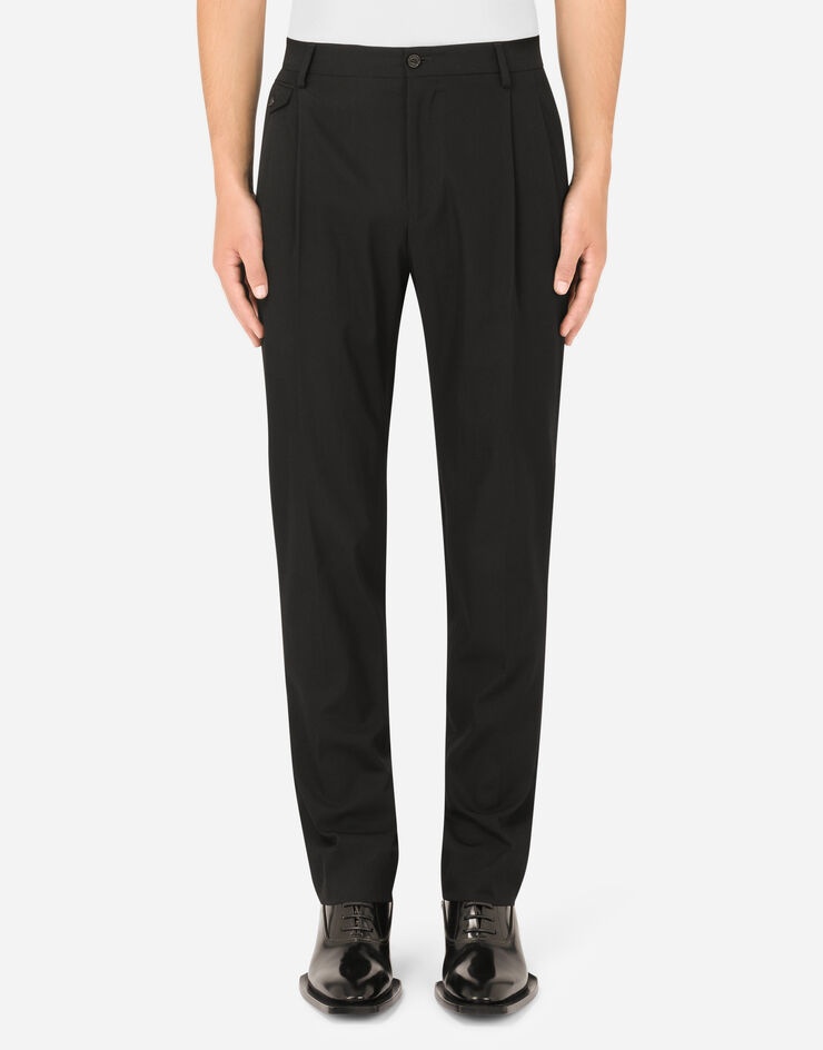 Stretch wool pants - 1