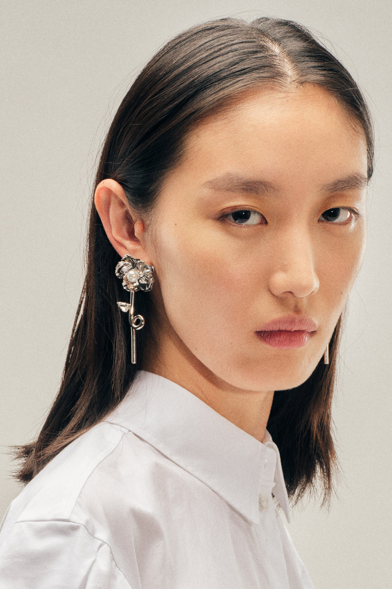 Simone Rocha Blooming Poppy Drip Earrings outlook