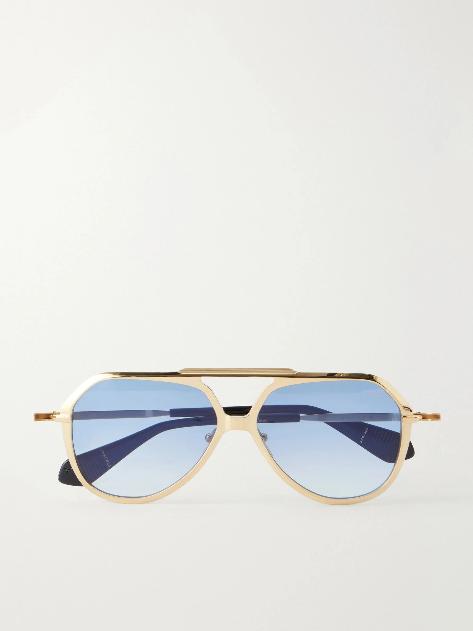 + Lou Lou de La Falaise Louise aviator-style titanium sunglasses Gold - 1