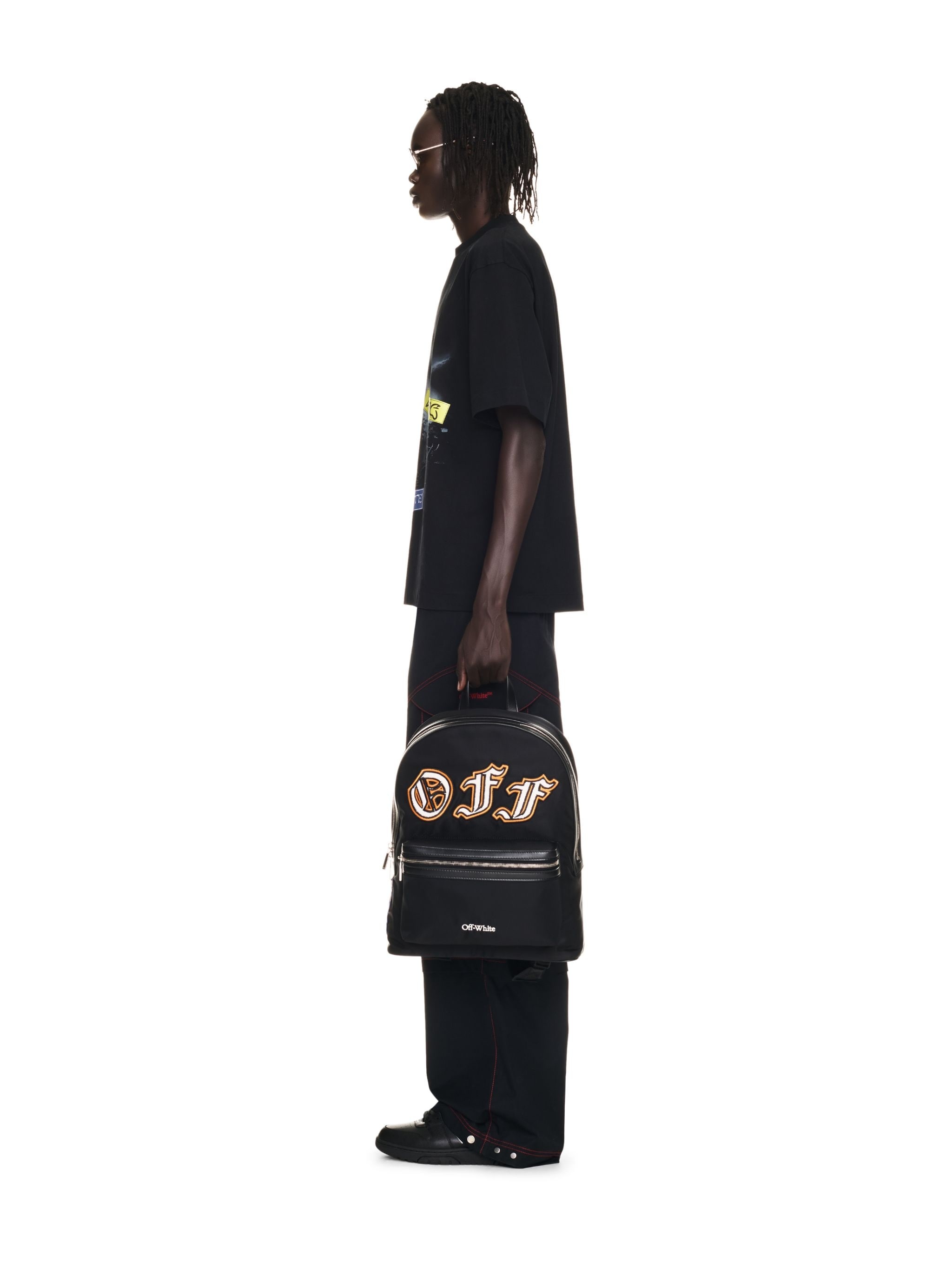 Black Nylon Backpack - 6