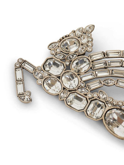 Etro Pegaso crystal-embellished brooch outlook
