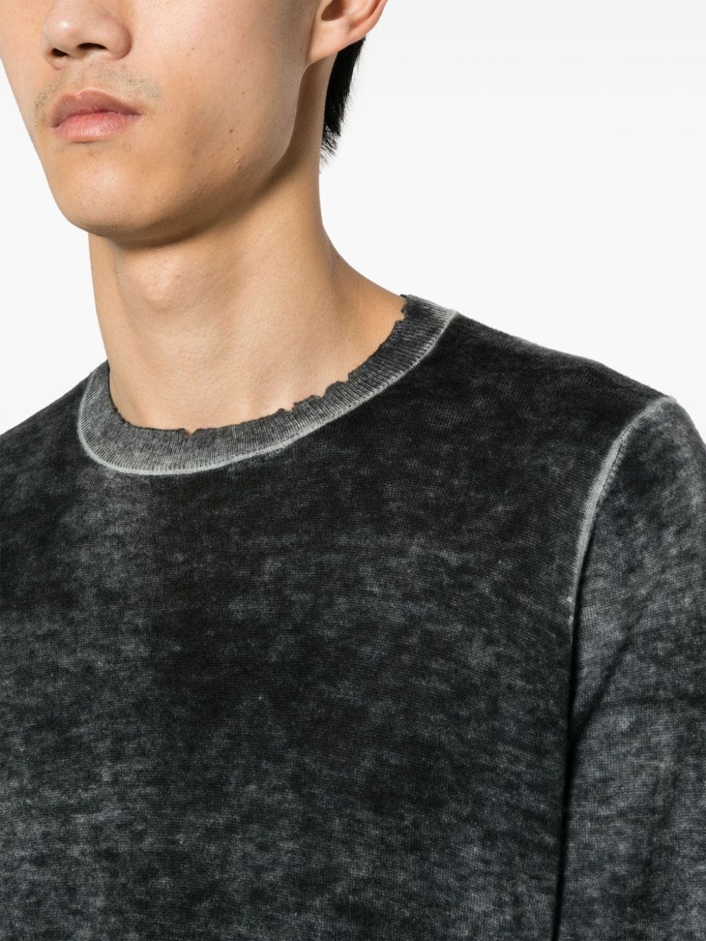 distressed-effect jumper - 5