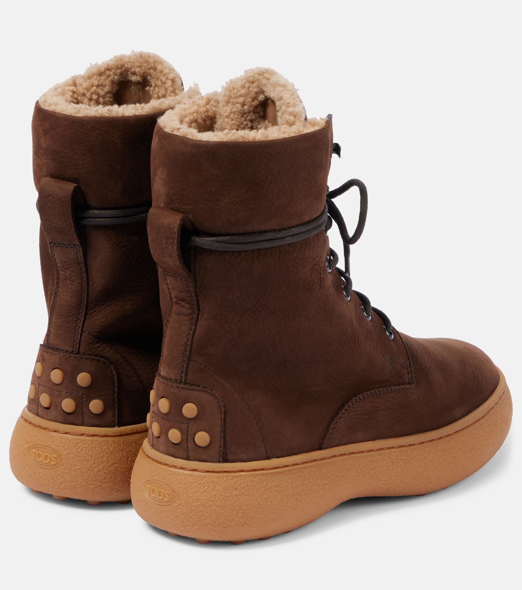 Gommino leather lace-up boots - 2
