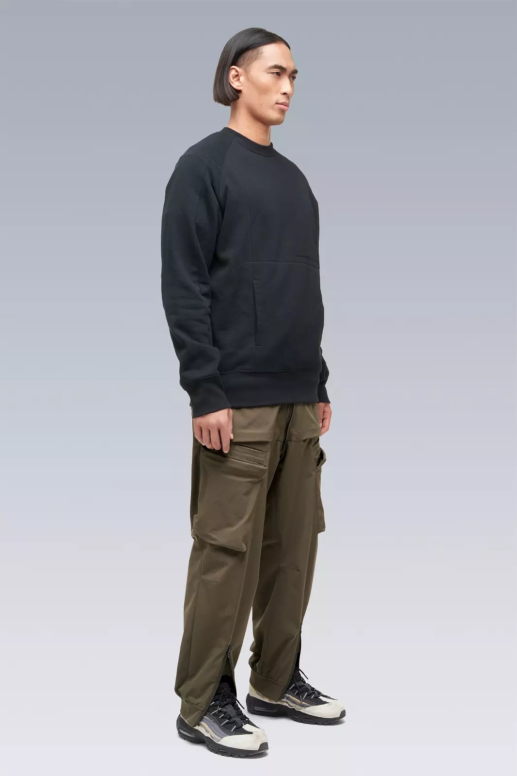 S14-BR Cotton Crewneck Sweatshirt Gray Melange - 14