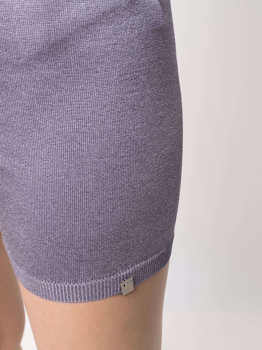 logo-plaque knitted shorts - 5