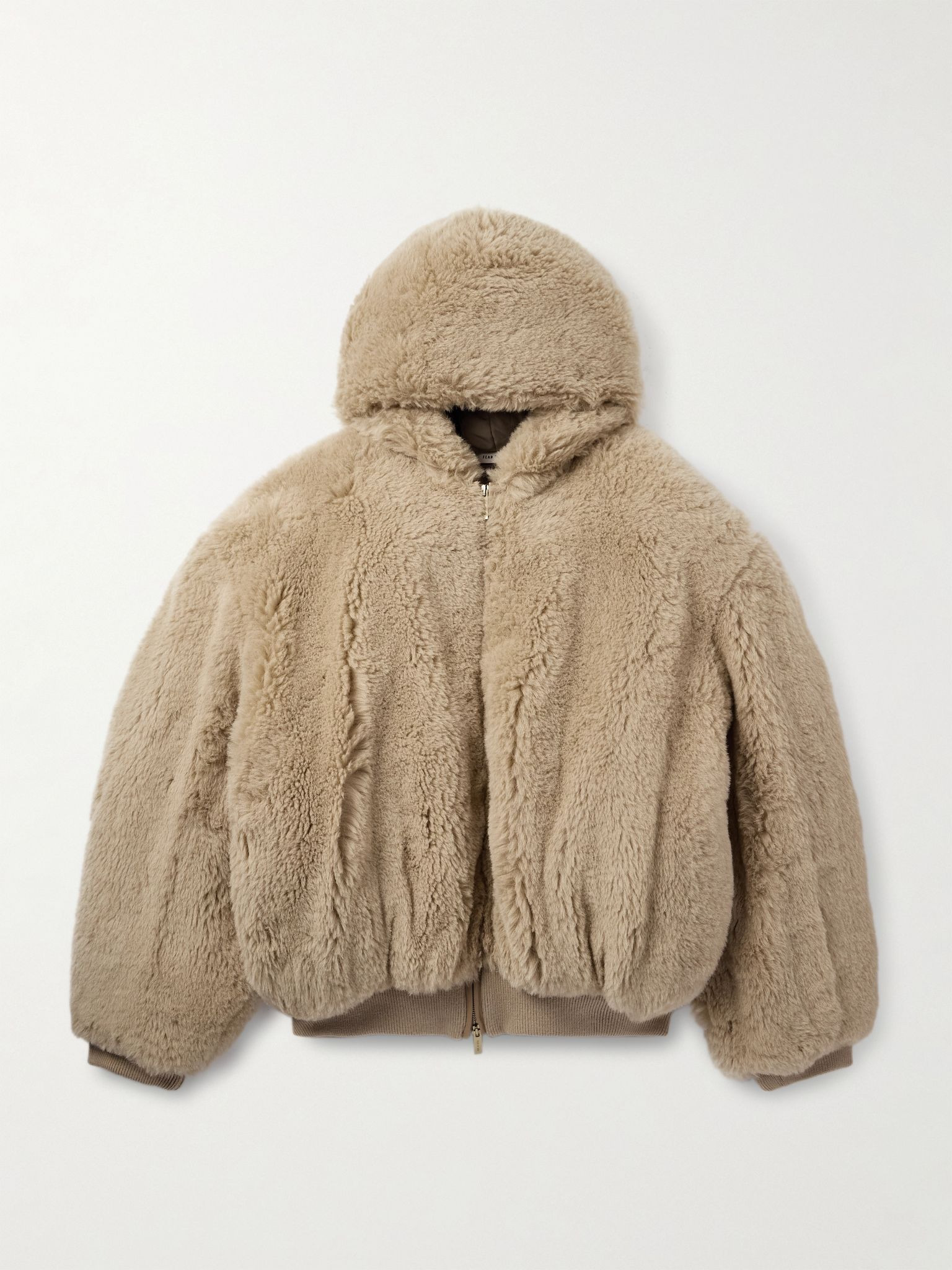 Alpaca and Cotton-Blend Hooded Bomber Jacket Camel - 1