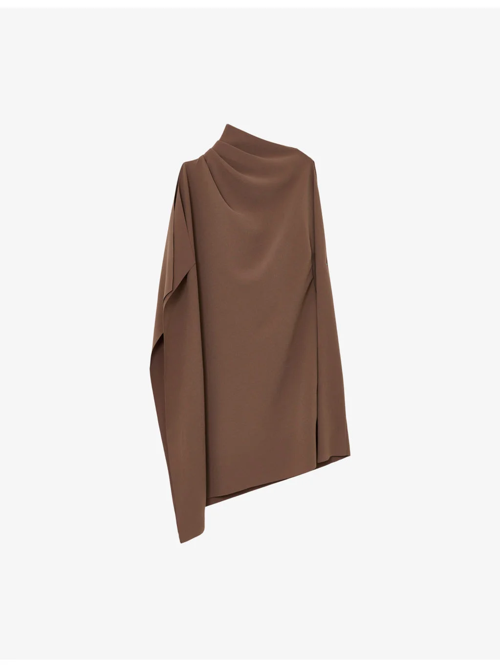 Ellery One-Shoulder Draped Woven Mini Dress - 1