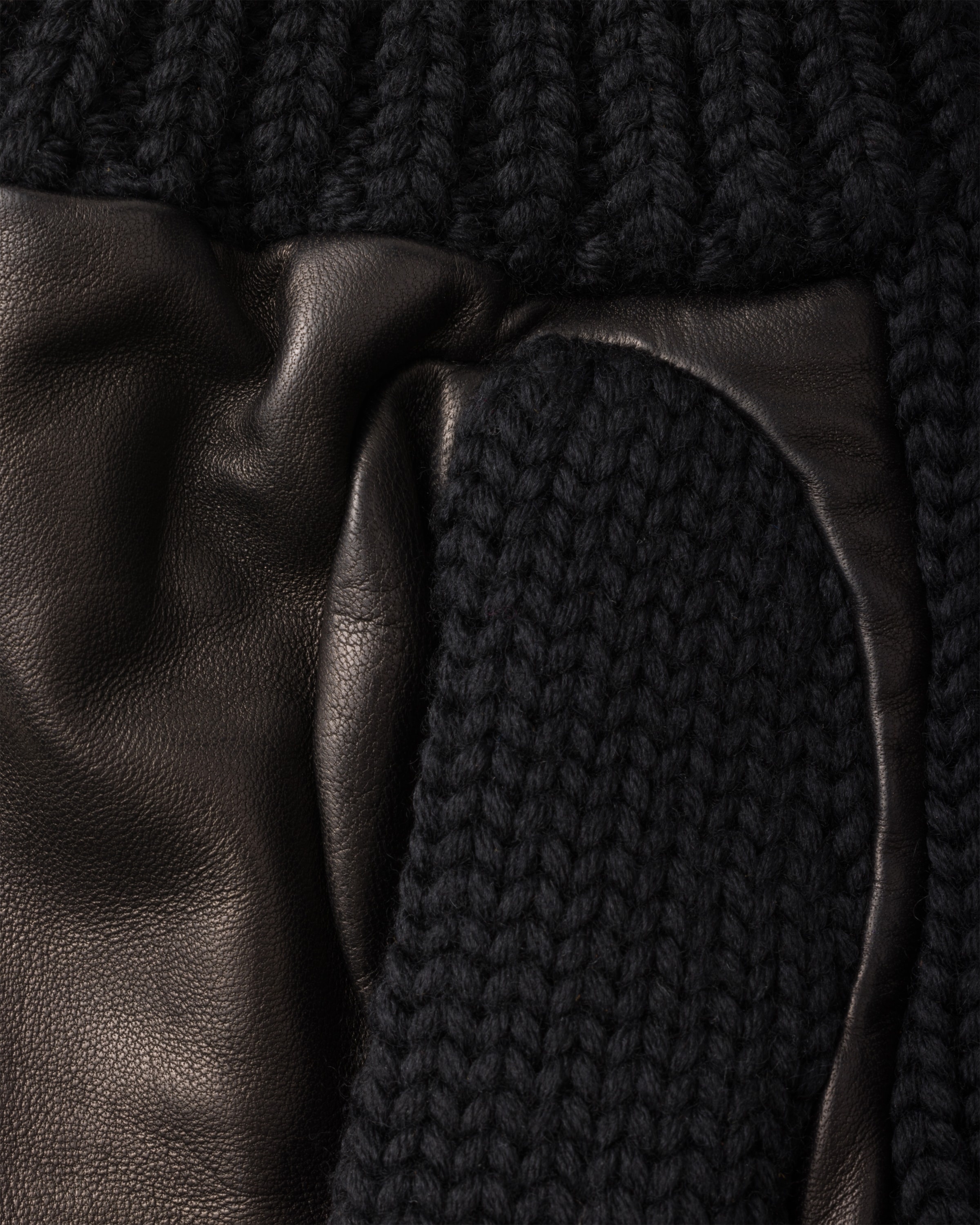 Wool and nappa leather gloves - 3